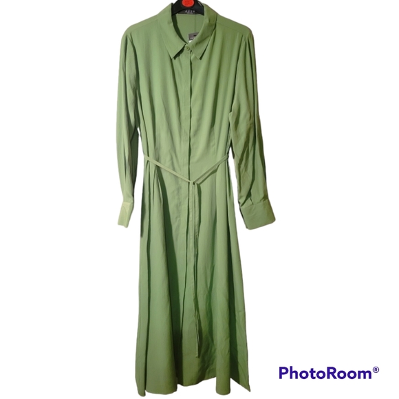 Mint color Shirt dress - Picture 1 of 3